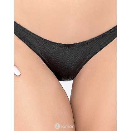 * NOIR handmade Wetlook string met snakelook - P009