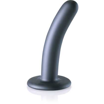 Ouch! by Shots Zachte Siliconen G-Spot Dildo - 5'' / 12 cm - Gunmetal