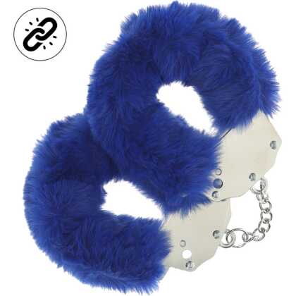 Ouch! by Shots Zware Fluffy Handboeien - Marineblauw