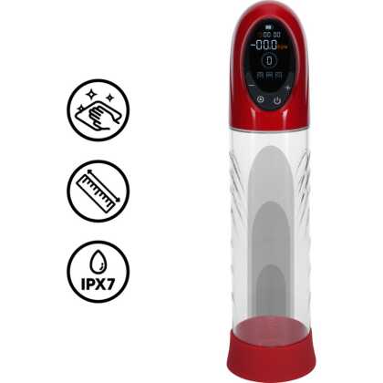 Pumped by Shots CyberPulse - Automatische Waterdichte Penis Pomp - Metallic Rood
