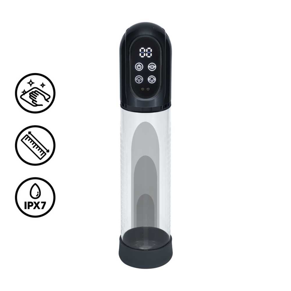 Pumped by Shots Engage - Automatische Waterdichte Penis Pomp en Masturbator - Gun Metal
