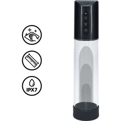 Pumped by Shots HyperPump - Oplaadbare Penis Pomp - Gun Metal