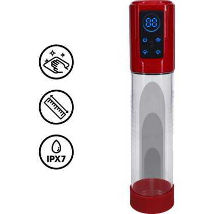 Pumped by Shots MegaLift - Automatische Waterdichte Penis Pomp - Metallic Rood