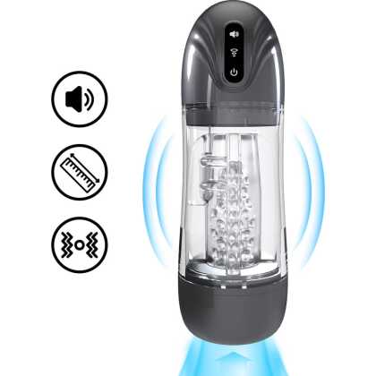 Pumped by Shots SonicPull - Zuig- en Vibratie Masturbator Pomp - Multimedia Verbeterd - Gun Metal