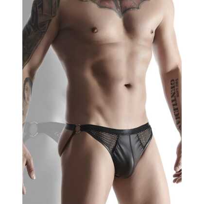 * RFP Wetlook heren slip met mesh inzetstukken