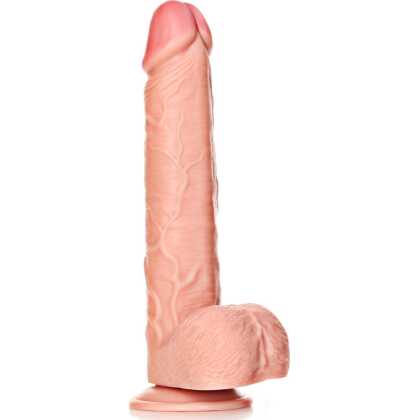 RealRock by Shots Rechtdoor Realistische Dildo met Ballen en Zuignap - 30