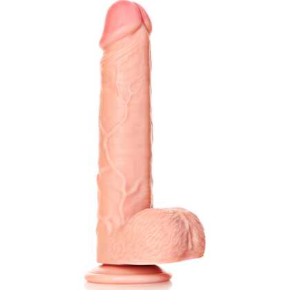 RealRock by Shots Rechtdoor Realistische Dildo met Ballen en Zuignap - 9 / 23 cm