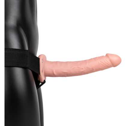 RealRock by Shots Vibrerende Holle Strap-On zonder Ballen - 10 / 24