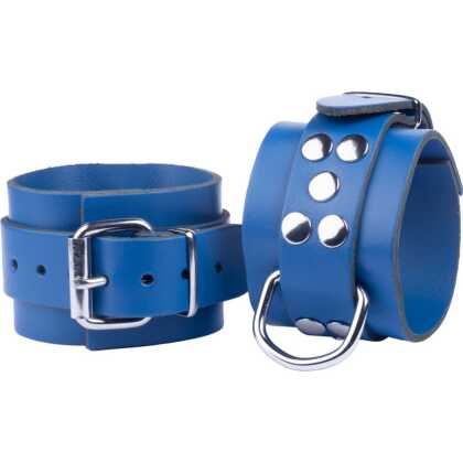Red Leather Ultra Leather Handboeien - Blauw