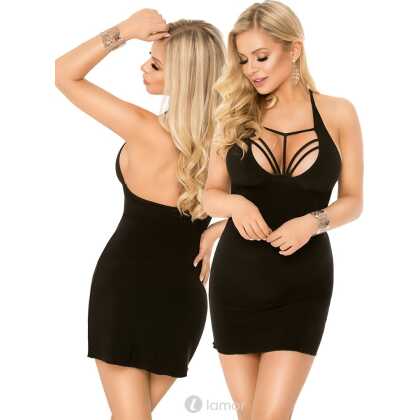 * SOFTLINE Zwarte mini jurk