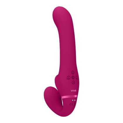 VIVE by Shots Ai - Dual Vibrating Air Wave Tickler Strapless Strapon