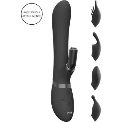 VIVE by Shots Chou - G-Spot Rabbit Clitoral Stimulator - Zwart