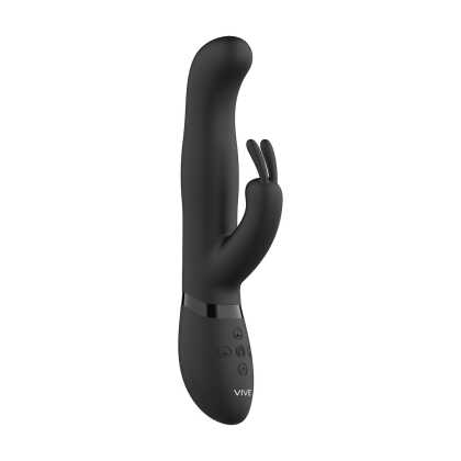 VIVE by Shots Izara - Draaibare Parels Konijnen Vibrator - Zwart