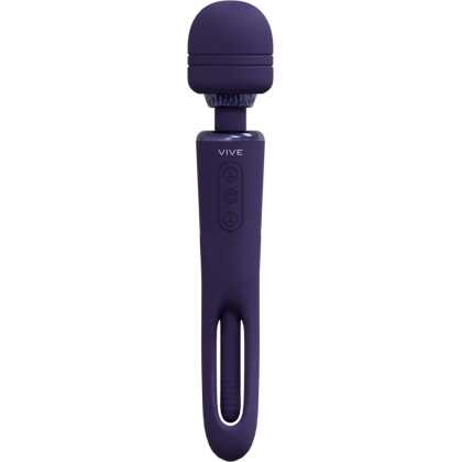 VIVE by Shots Kiku - Dubbelzijdige Wand met Innovatieve G-Spot Flapper Stimulator - Paars