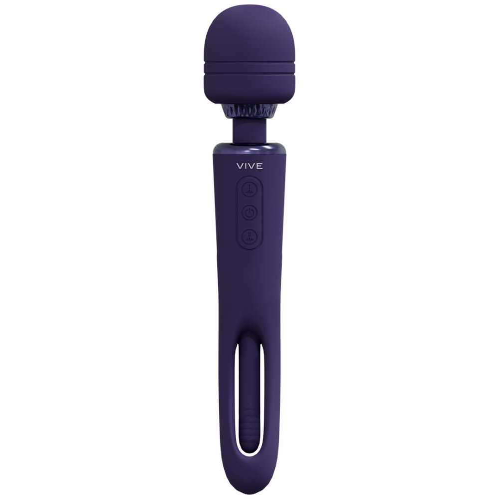 VIVE by Shots Kiku - Dubbelzijdige Wand met Innovatieve G-Spot Flapper Stimulator - Paars