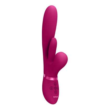 VIVE by Shots Kura - Duwende G-Spot Vibrator met Flapper Tong en Pulse Wave Stimulator - Roze