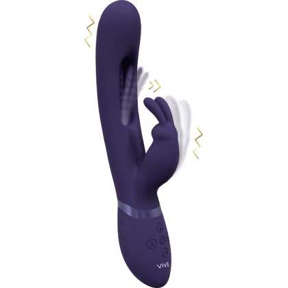 VIVE by Shots Mika - Triple Motor - Vibrerende Rabbit met Innovatieve G-Spot Flapper Stimulator - Paars